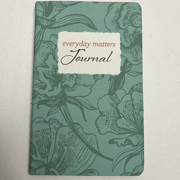 Everyday Matters Journal Green Floral Print Cloth Hardcover Spiritual Discipline - Picture 1 of 9